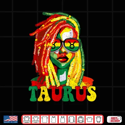Design Taurus Queen Black Women Locd Girl Zodiac Sign Birthday Shirt