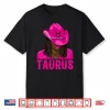 Taurus Western Cowgirl African American Black Women Shirt