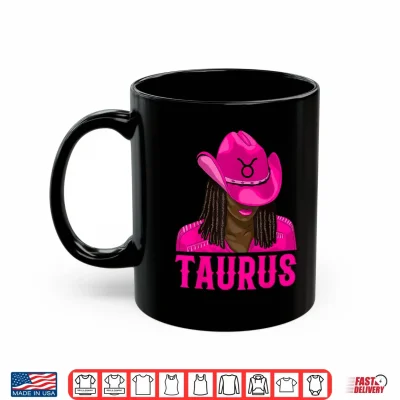 Mug Taurus Western Cowgirl African American Black Women Shirt