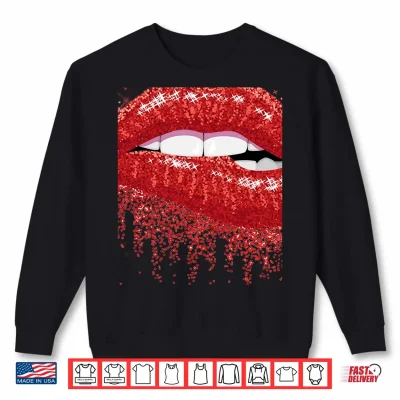 Sweatshirt Taurus Zodiac Birthday Red Lips Shirt for Black Women