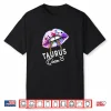 Womens Sexy Womens Taurus Queen Lips Zodiac Star Sign Chain Shirt