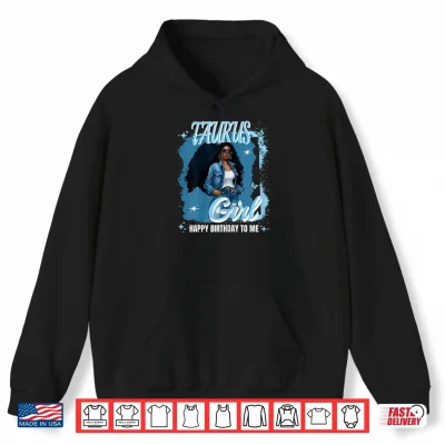 Hoodie Womens Taurus Girl Melanin Queen May Woman April Queen Birthday Shirt