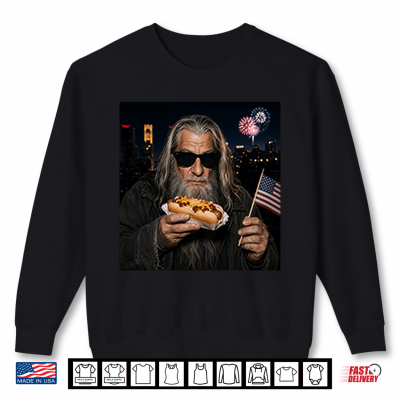 Sweatshirt Gandalf Wizard Hot Dog 4th Of July Shirt