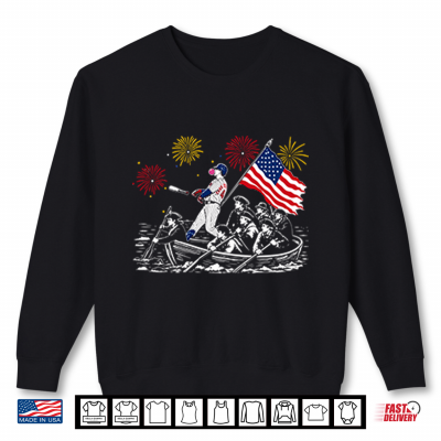 Sweatshirt PCA Cubs Crossing The Delaware 4th of July Shirt