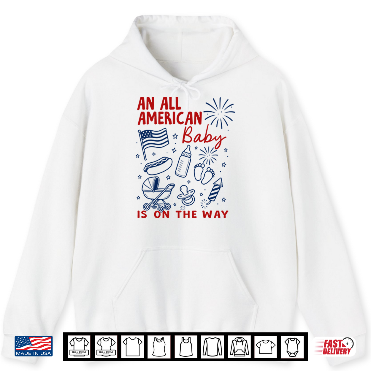 An All American Is On The Way 4Th Of July Couple Shirt An All American Is On The Way 4Th Of July Couple Shirt