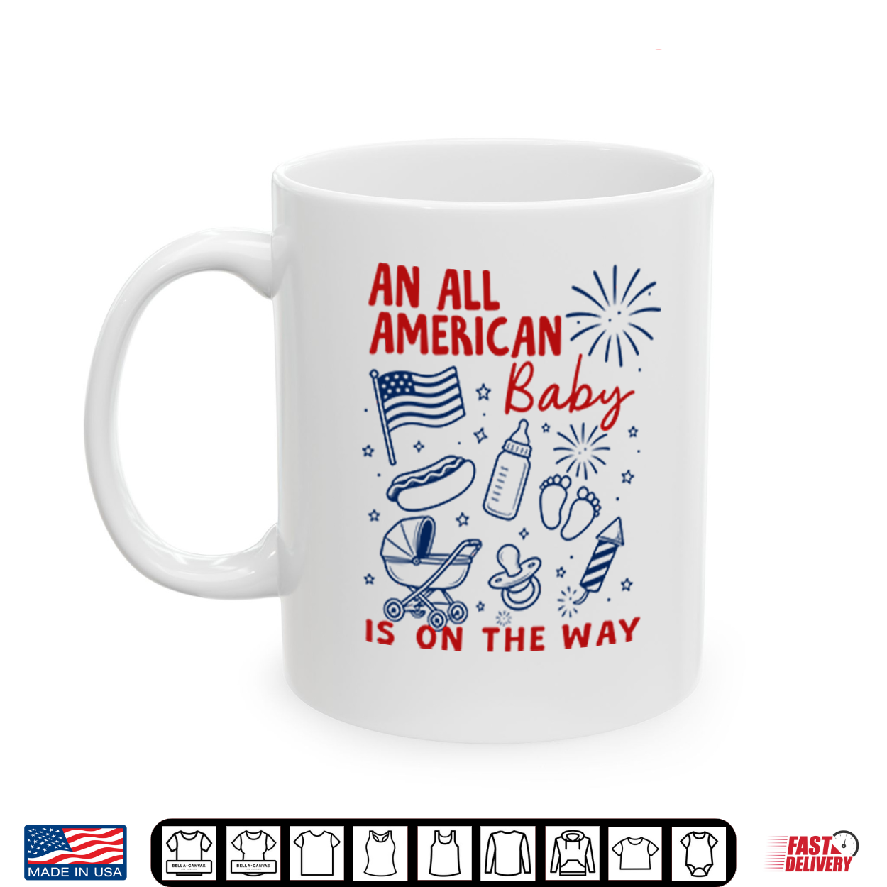 An All American Is On The Way 4Th Of July Couple Shirt An All American Is On The Way 4Th Of July Couple Shirt