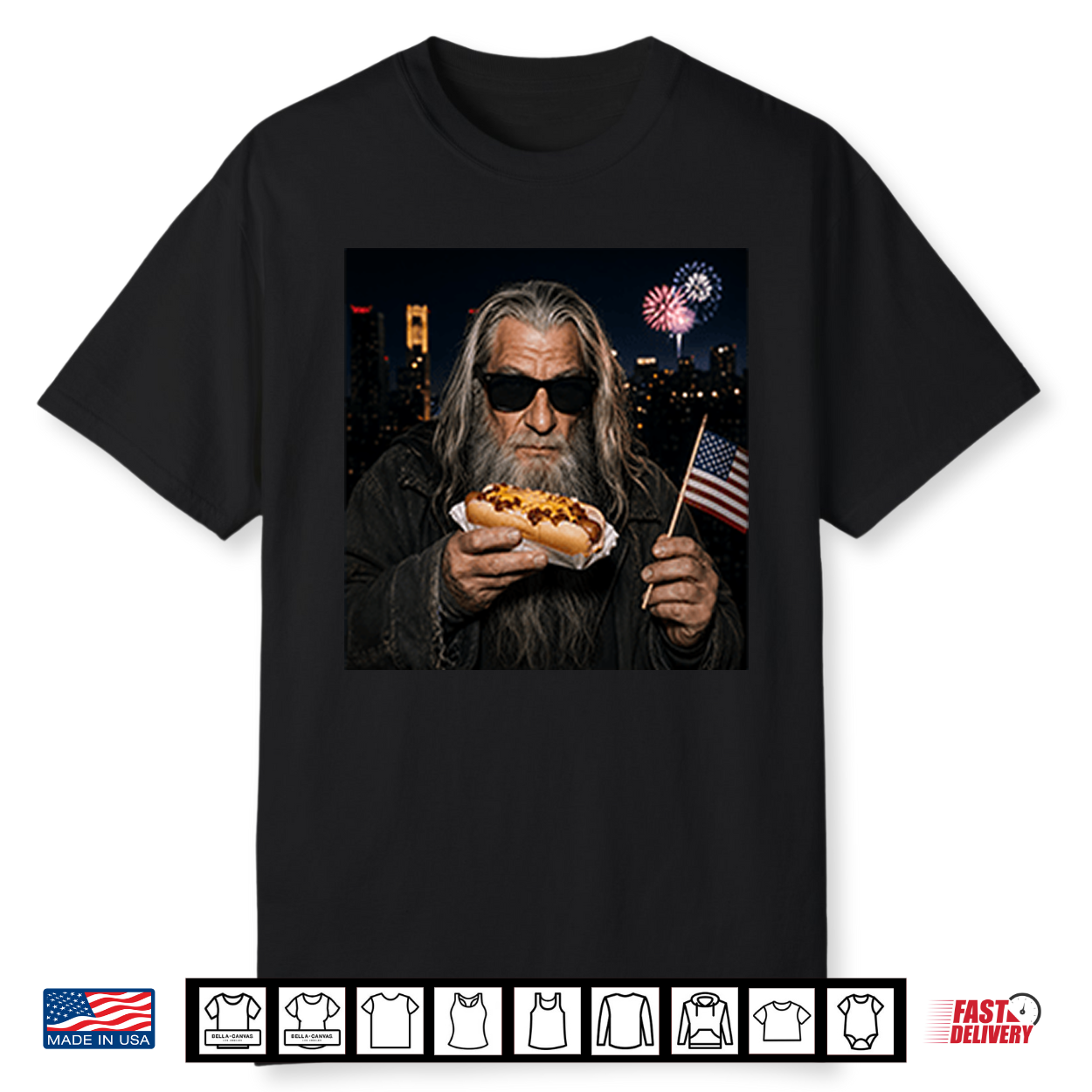 Gandalf Wizard Hot Dog 4Th Of July Shirt Gandalf Wizard Hot Dog 4Th Of July Shirt