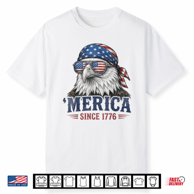 ‘Merica Eagle Patriotic American Flag Bandana Usa Since 1776 Shirt