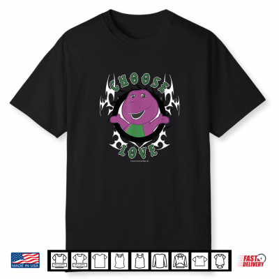 Barney Choose Love Tribal Flames Character Shirt