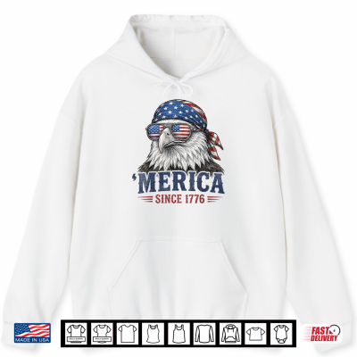 'Merica Eagle Patriotic American Flag Bandana Usa Since 1776 Shirt 1 Hoodie Merica Eagle Patriotic American Flag Bandana USA Since 1776 Shirt