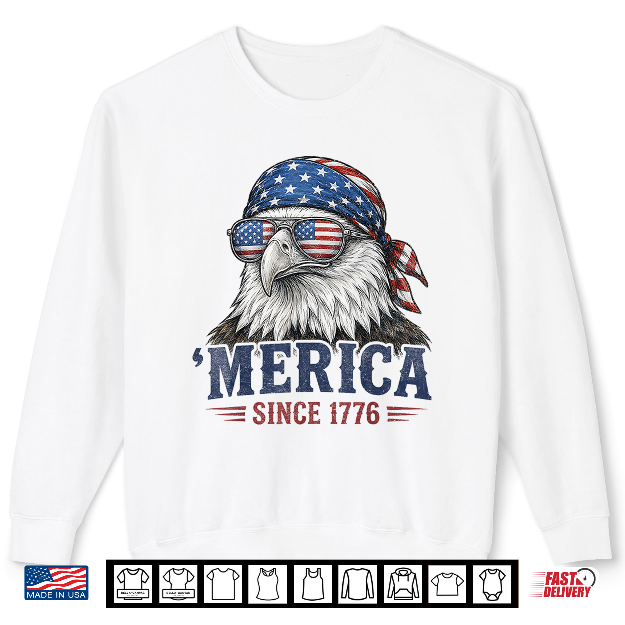 ‘Merica Eagle Patriotic American Flag Bandana Usa Since 1776 Shirt ‘Merica Eagle Patriotic American Flag Bandana Usa Since 1776 Shirt