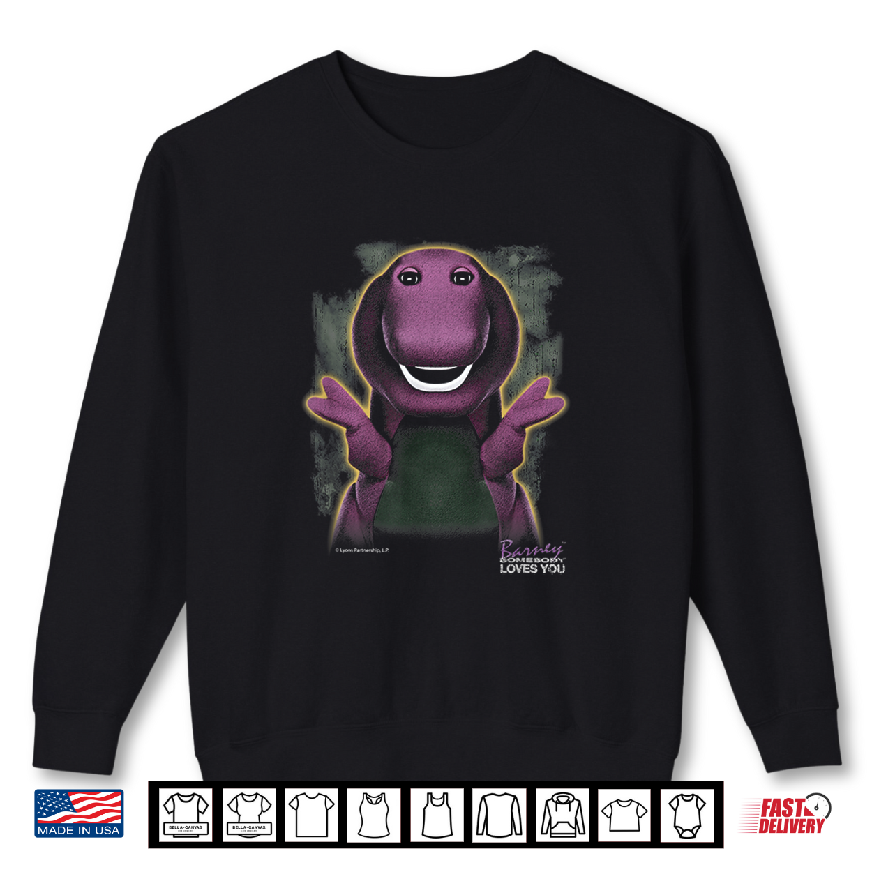 Barney Loves You Purple Character Peace Sign Shirt Barney Loves You Purple Character Peace Sign Shirt