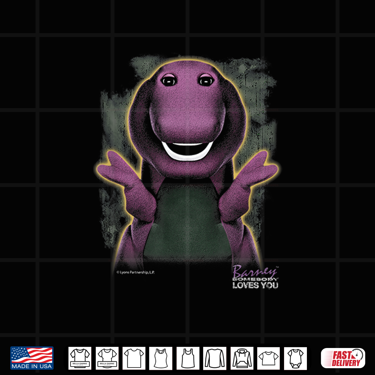 Barney Loves You Purple Character Peace Sign Shirt Barney Loves You Purple Character Peace Sign Shirt