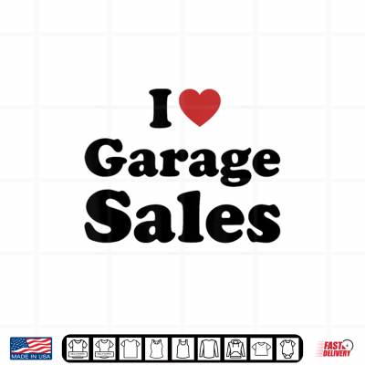 Design I Love Garage Sales Funny Humor Retro Shirt