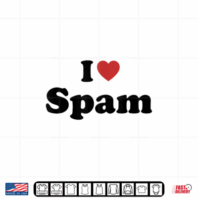 Design I Love Spam Funny Humor Retro Shirt