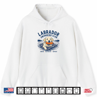 Hoodie Labrador Swimming Club Funny Dog Lover Shirt