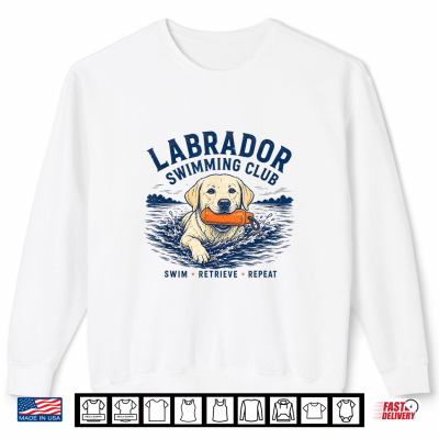 Sweatshirt Labrador Swimming Club Funny Dog Lover Shirt