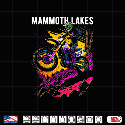 Design Mammoth Lakes CA Motocross Dirt Bike Motorcycle Design Premium Tri Blend Shirt