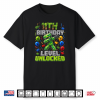 11Th Birthday Level Unlocked Pixel 11 Year Old Funny Gamer Shirt