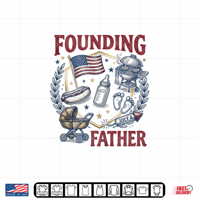 Design Baby Founding Fathers Funny 4th July Pregnancy Announcement Shirt