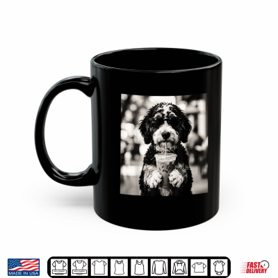Mug Bernedoodle Iced Coffee Photo Funny Dog Lover Art Shirt