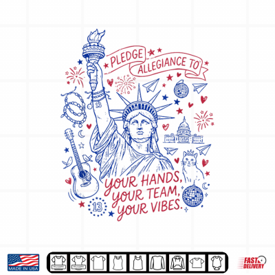 Design Funny Pledge Allegiance to Your Hands Your Team Your Vibes Shirt