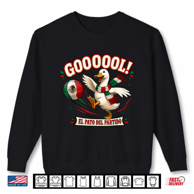 Sweatshirt Merlin the Duck Mexico Soccer El Pato del Partido Shirt