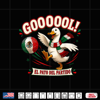 Design Merlin the Duck Mexico Soccer El Pato del Partido Shirt