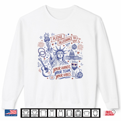 Sweatshirt Pledge Allegiance Funny Patriotic 4th of July Shirt