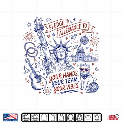 Design Pledge Allegiance Funny Patriotic 4th of July Shirt