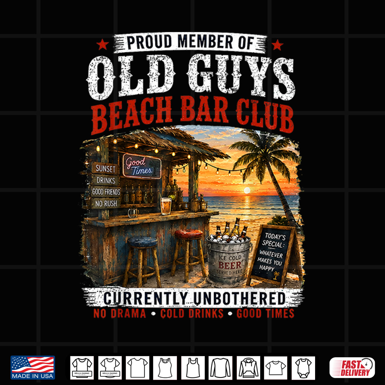 Proud Member Of Old Guys Beach Bar Club Currently Unbothered Shirt Proud Member Of Old Guys Beach Bar Club Currently Unbothered Shirt