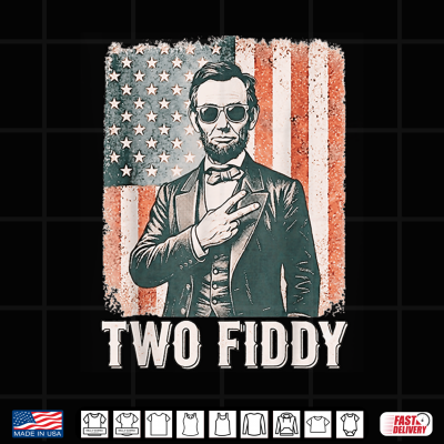 Design Retro Two Fiddy Abraham Lincoln 250 Funny 4th of July Shirt