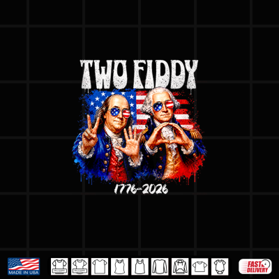Design Two Fiddy 250th 4th of July 1776 2026 Funny Patriotic USA Shirt