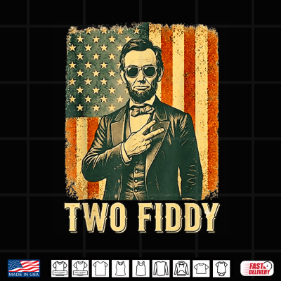 Design Two Fiddy Abraham Lincoln 250 Funny 4th of July Shirt