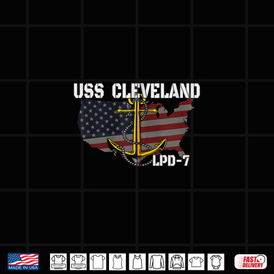 Design USS Cleveland LPD 7 Landing Platform Dock Veteran Day Father Shirt