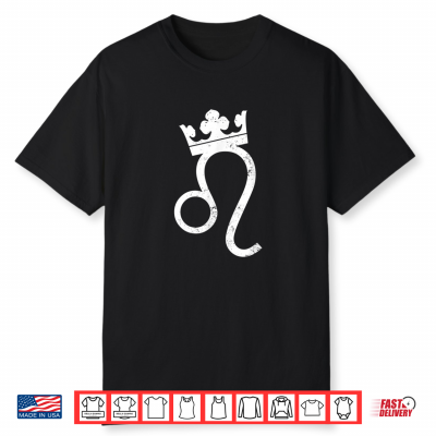 Leo Zodiac Design   King Crown Gift Shirt