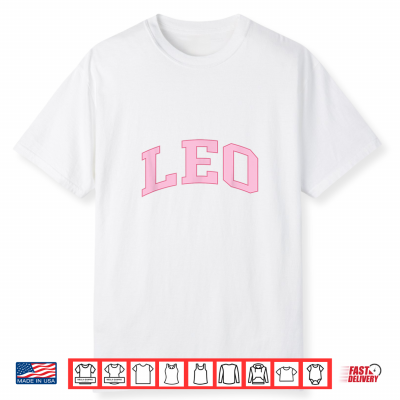 Leo Zodiac Horoscope Pink Retro Preppy Throwback Womens Shirt
