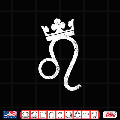 Design Leo Zodiac Design King Crown Gift Shirt