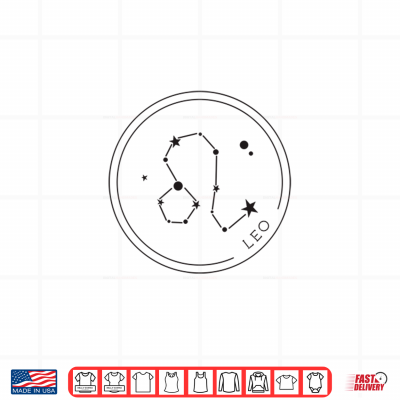 Design Leo Zodiac Sign Constellation Horoscope Men Women Kids Shirt