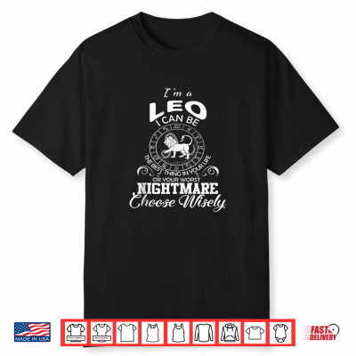 Leo Zodiac Sign Shirt Women Man Lion Birthday Gift Shirt