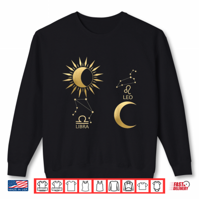 Sweatshirt Libra Sun Leo Moon Zodiac Shirt