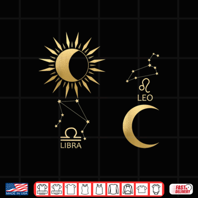 Design Libra Sun Leo Moon Zodiac Shirt