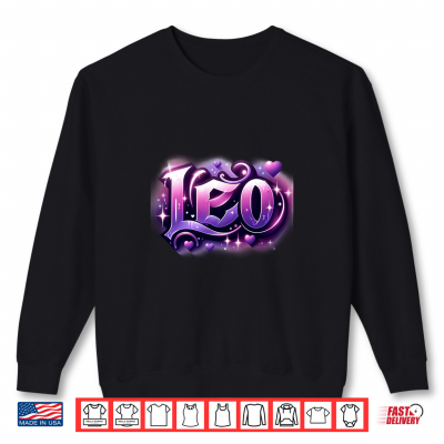 Sweatshirt Pink and Purple Leo Zodiac Star Sign Shirt