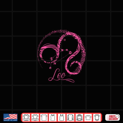 Design Pink Leo Zodiac Sign July August Birthday Gift Horoscope Shirt