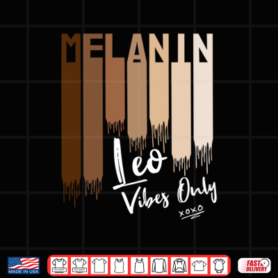 Design Melanin Leo Vibes Only Zodiac Sign for Black Women Shirt