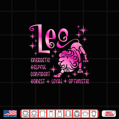 Design Womens Leo Astrology Zodiac Sign Energetic Confident Honest Shirt