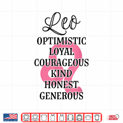Design Zodiac Sign Leo Personality Trait Horoscope Astrology Shirt