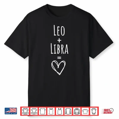 Leo And Libra Couple Matching Zodiac Sign Shirt