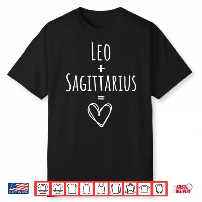 Leo And Sagittarius Couple Matching Zodiac Sign Shirt