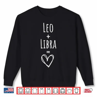Sweatshirt Leo And Libra Couple Matching Zodiac Sign Shirt